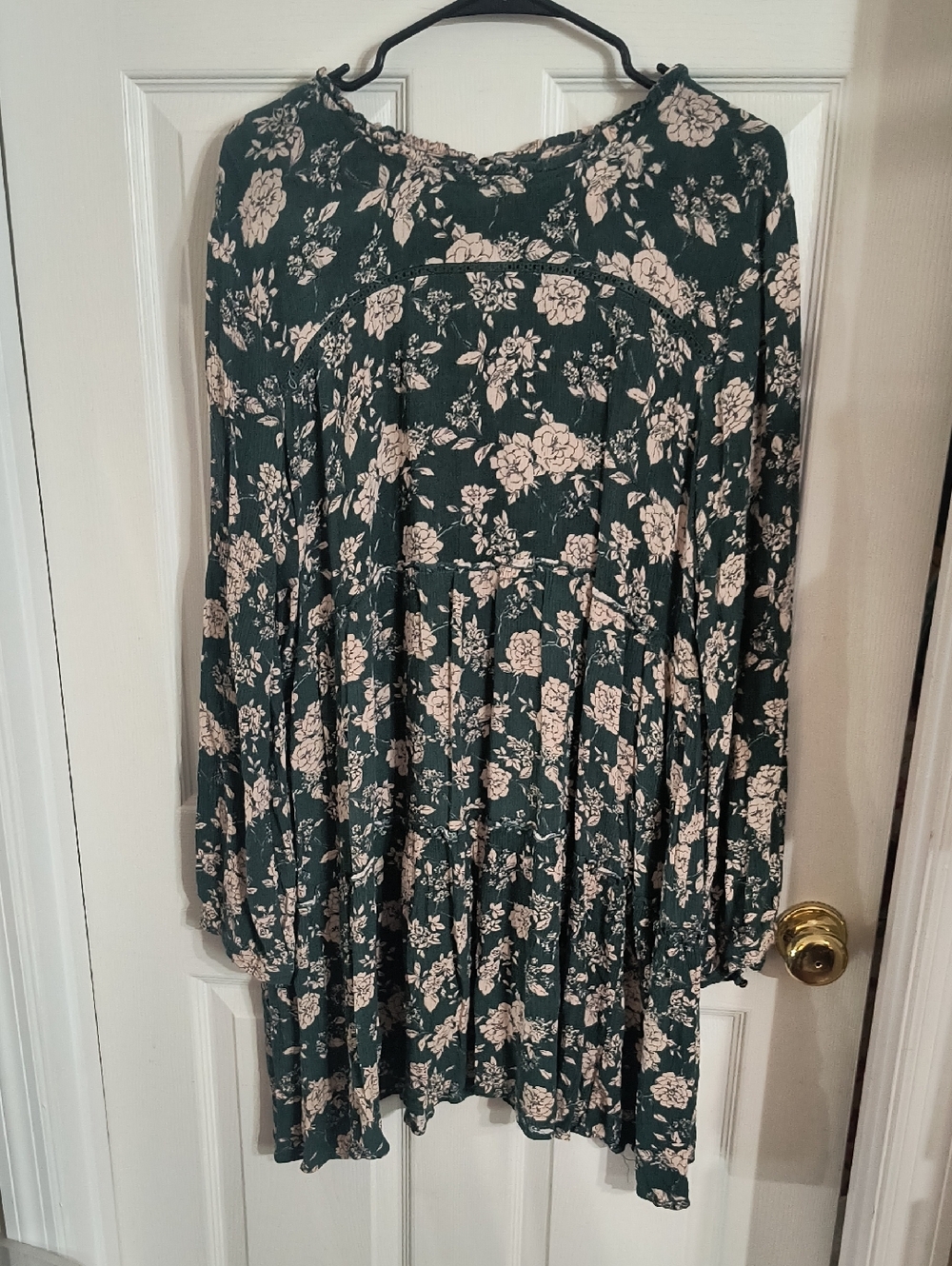 Knox Rose Forest Green Floral Tiered Skirt